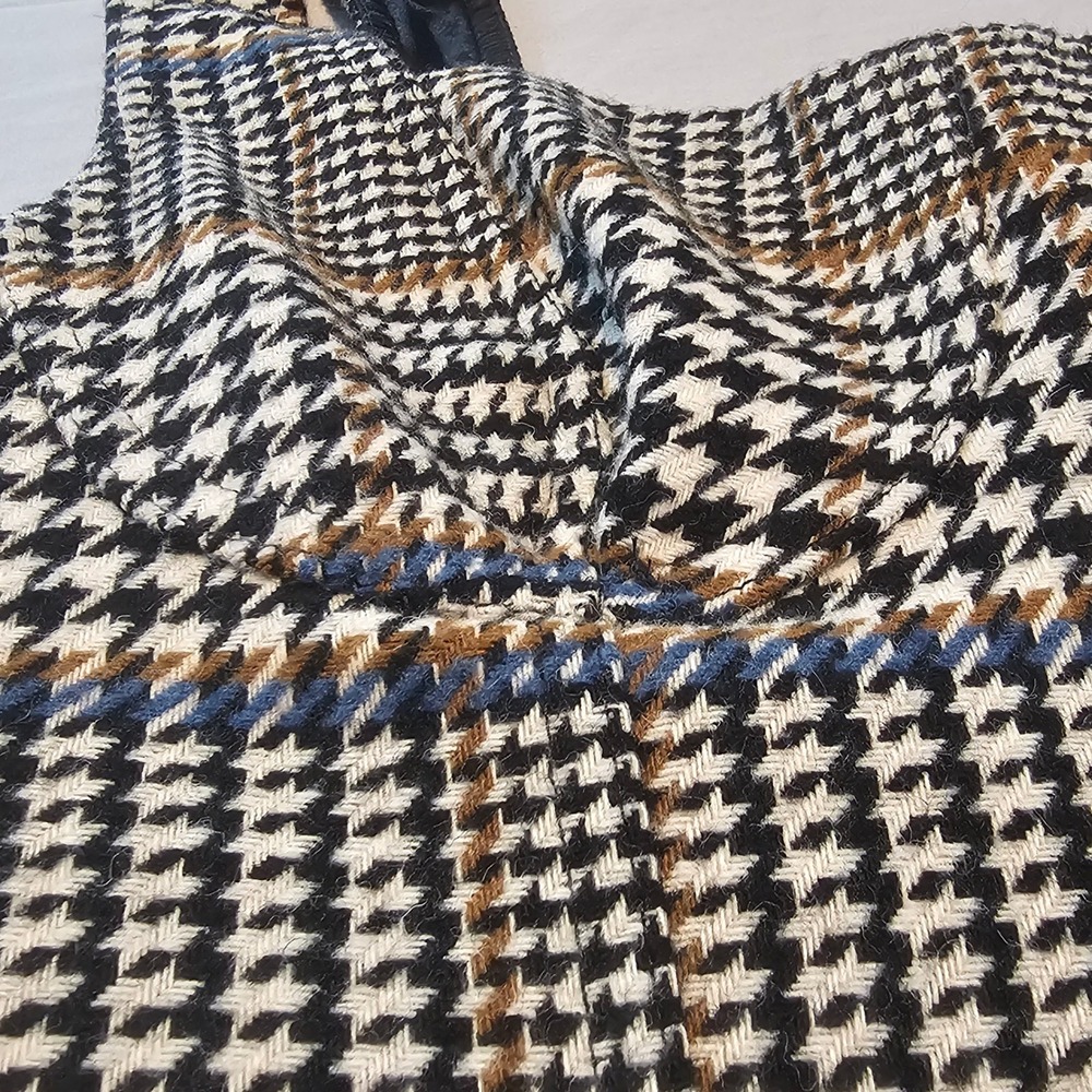 Le' AL.X Size L Glen Plaid Woven Wool Blend Lined Plaid Tank Dress NWT $189 1026 - Picture 15 of 16